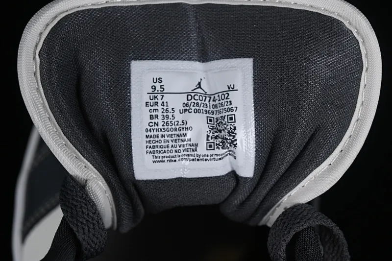All categories Air Jordan Jordan series basketball shoes Air Jordan 1 Low G version pure original Air Jordan 1 Low "Dark Grey" AJ1 Joe 1 dark gray white low-top cultural casual sneakers DC0774-102